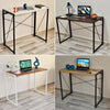 Folding Computer Desk Wooden Foldable Study Table Laptop Home Office PC