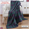 Tartan Check Polar Fleece Throw Blanket Picnic Beach Park Travel 120cm x 150cm