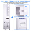 Wooden Bathroom Shelf Cabinet Cupboard White Bedroom Storage Unit Free Standing