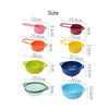 8x Measuring Mixing Bowl Set Cup Sieve Strainer Colander Kitchen Baking Cooking