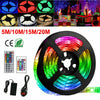 5M 10M 15M LED Strip Lights 5050/3528 RGB Light Colour Changing Tape Cabinet TV