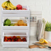 2/3 Tier Fruit Vegetable Wood Stand Storage Basket Holder Display Rack Organiser
