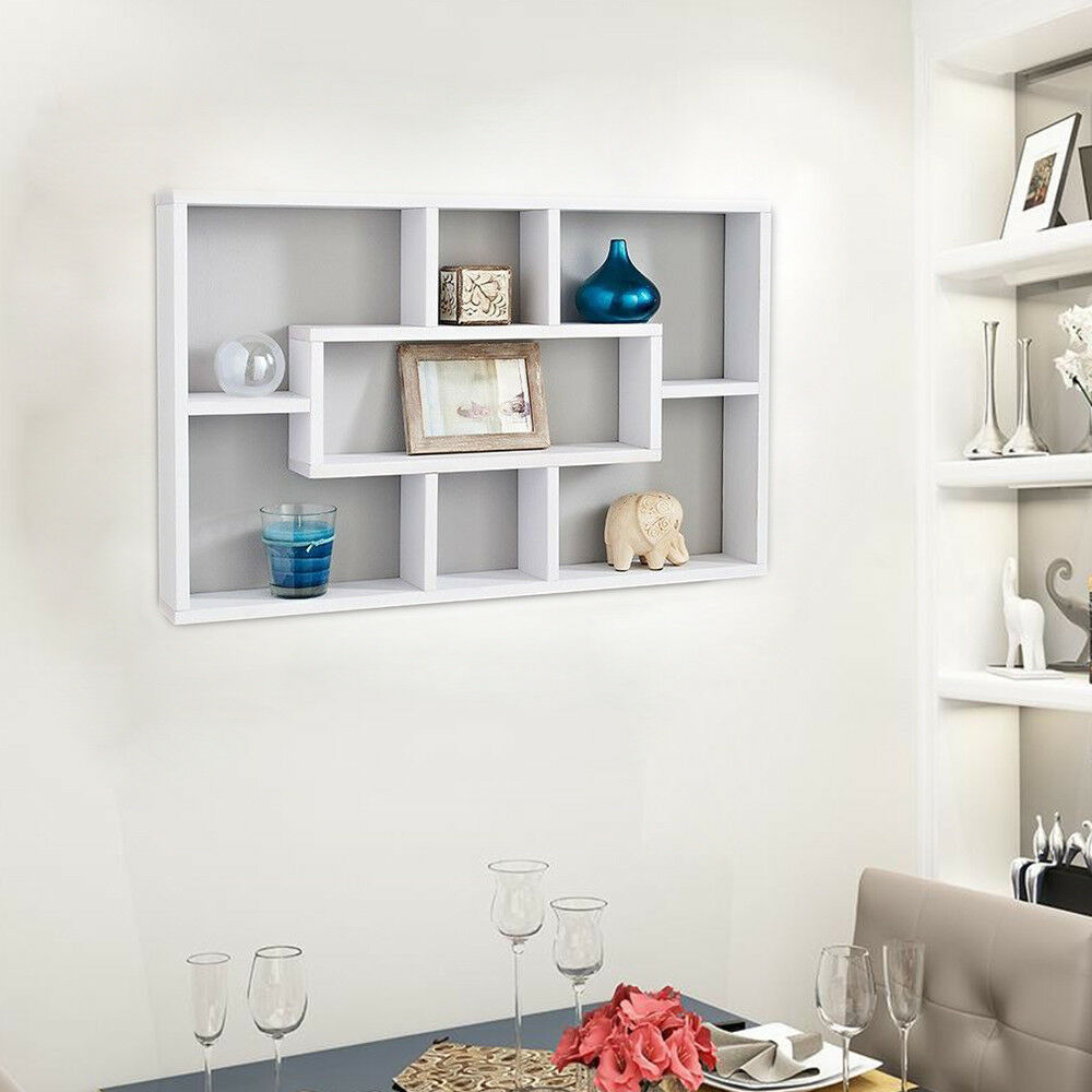 Stylish Space Saving Floating Wall Shelves Display Shelf Bookshelf Storage Unit