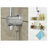 Hanging Shower Caddy Rack 2 Tier Bathroom Over Door Toiletry Holder Bath Basket