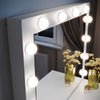 LED Dressing Mirror Makeup Table White Bedroom Vanity Unit Set with Stool Drawer