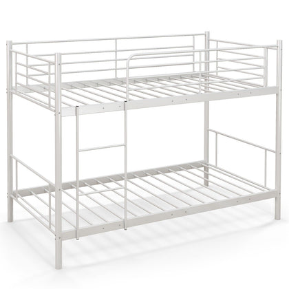 3FT Metal Bunk Bed Single over Single Loft Bed Frame W/ Ladder Safety Guardrail