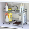 Extendable Multi Purpose 2 Tier Kitchen Under Sink Organiser Storage Rack Shelf