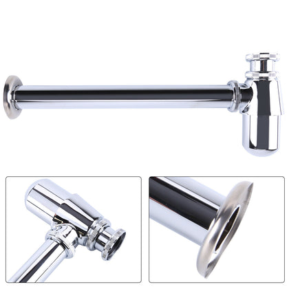 Adjustable Height Outlet Chrome Bottle Trap Basin Waste Bathroom Sink Pipe New
