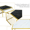 Set of 2 Nesting Coffee Table Modern Side End Table Set Metal Home Living Room