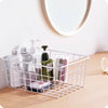 2pcs Iron Storage Basket Metal Wire Mesh Basketry Bathroom kitchen Tray Desk UK