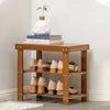 3Tier Natural Wooden Shoe Rack Bench Organiser Stand Storage Shelf Seat Entryway
