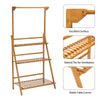 Natural Bamboo 3-Tier Display Shelf Shelving Desk Storage Plant Rack Foldable