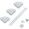 3 Tiers Corner Storage Shower Rack Shelf Organiser Bathroom Caddy Basket Tidy UK