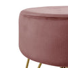 Velvet Pouffe Foot Stool Dressing Table Chair Bedroom Living Room Golden Legs UK