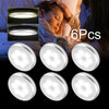 6x 6LED Motion Sensor Night Lights PIR Wireless Wall Closet Stair Wireless Lamp