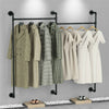 Industrial Pipe Clothes Rack Loft Design Accessible Wardrobe Tubes Clothes Rail