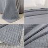 Stylish Bedspread Quilted Comfortable Bedding Cover Double Sided Polyester Grey