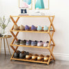 Bamboo Shoe Rack Foldable Shelves Footwear Storage Shelf Organizer Wood Pergola