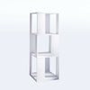 Home Office 3 Tier Bookcase Cube Storage Shelf Revolving Display Furniture White