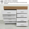 Modern White Chest of Drawers Sideboard Cabinet Storage 8 Draw Bedroom Furniture
