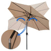 Garden Parasol 2.7m Patio Umbrella Market Table Umbrella w/ Tilt & Crank Handle