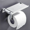 Stainless Steel Toilet Paper Roll Holder w/ Phone Storage Shelf Wall Mounted UK