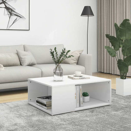 Home Storage Coffee Table White 90x67x33 cm Chipboard Living Room