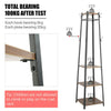 1.8m/6Ft Metal Hall Tree Hat and Coat Stand Storage Rack 4 Shelves Clothes Rail