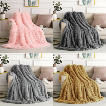 Long Pile Fluffy Teddy Faux Fur Soft & Cuddly Throws Blankets Large 150 x 200cm