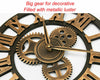 60CM LARGE ROMAN NUMERALS SKELETON WALL CLOCK BIG GIANT OPEN FACE ROUND DECOR YY