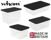 Wham Plastic Storage Boxes Clear Box With Lids Home Office Stackable UK Made