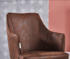 Zarah Faux Leather Armchair Dining Chair Brown Chocolate Latte Mocha Eiffel UK