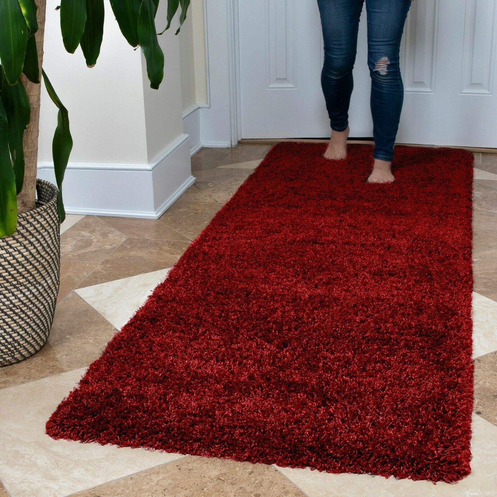 Haperlare 2' x 6' Shag Runner Rug Shaggy Fluffy Rug Indoor Non-Slip Hallway Runner Rug Modern Floor Carpet for Laundry Room Kitchen, Black Haperlare 2' x 6' Shag Runner Rug Shaggy Fluffy Rug Indoor Non-Slip Hallway Runner Rug Modern Floor Carpet for Laundry Room Kitchen, Black