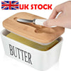 Porcelain with Lid Dish French Butter Dish Insulated Storage Enamel Vintage UK