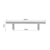 10pcs/Set Brushed Steel T Bar Handles Kitchen Cabinet Cupboard Drawer Door Knob