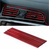 10x Auto Car Accessories Air Conditioner Outlet Decoration Strip Universal RED