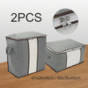 2PCS Large & Small Clothes Storage Boxes with Lid Folding Organiser Bag