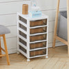 3/4/5/6 Drawers Storage Unit Makeup Stationery Organizer Plastic Chest of Drawer