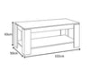 Lift Up White Modern Coffee Table with Internal Storage and Lower Shelf