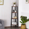 4 Tier Corner Shelf Storage Rack Organiser Ladder Display Bookshelf Office Home