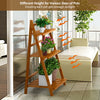 3 Tier Ladder Shelf Plant Stand Folding Flower Pot Rack Home Storage Display