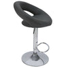 2 X Bar Stools Faux Leather Kitchen Breakfast Barstools Grey Gas Lift Swivel