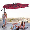 3M Garden Outdoor Banana Parasol Sun Shade Patio Hanging Umbrella Cantilever UK