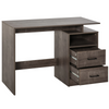 Grey Home Office Desk Storage Drawers Shelves Computer Writing Laptop Table
