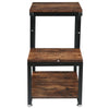 Industrial Bedside Table 3 Shelves Vintage Nightstand End Side Cabinet Stand