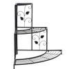 3 Tier Metal Plant Shelf Flower Pot Holder Stand Corner Storage Rack Home Garden