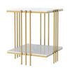 Luxury Coffee Table Sofa Side 40cm Square Centre Accent Table Living Room Golden