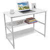 Computer Desk With 2 Shelf Laptop Table Bookshelf Study Workstation Home Office