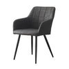 2 Pcs Dining Chairs Armchair PU / Velvet Kitchen Dining Room Restaurant Office