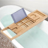 Extendable Bathtub Caddy Organizer Rack Shampoo Wine Phone Holder Over Tub Tray
